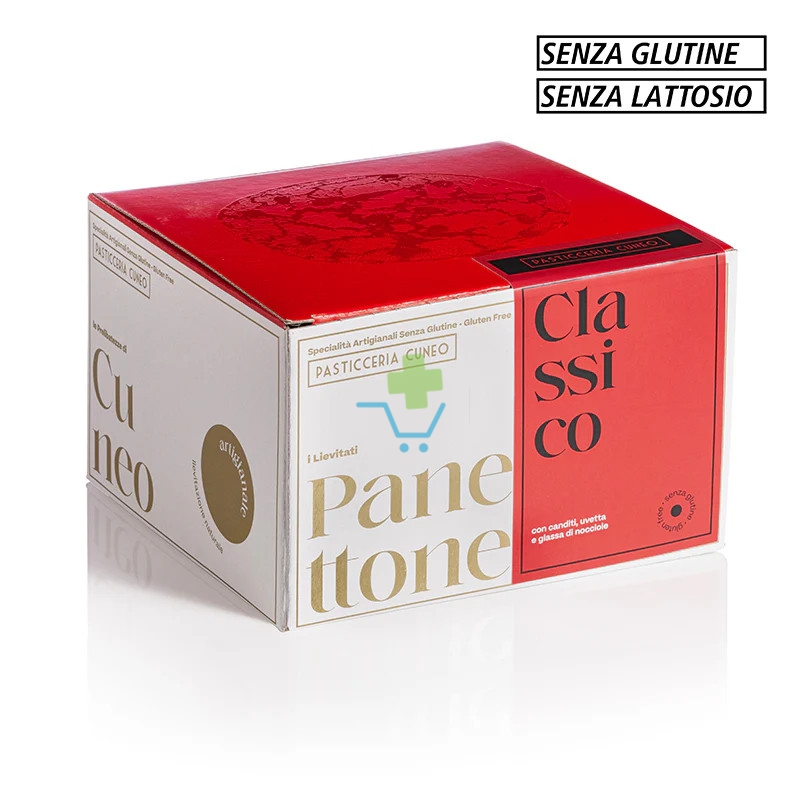 Pasticceria Cuneo Panettone Mandorle Canditi senza glutine 400g