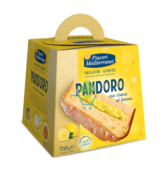 Eurospital Piaceri Mediterranei Pandoro con Crema al Limone senza glutine 700g