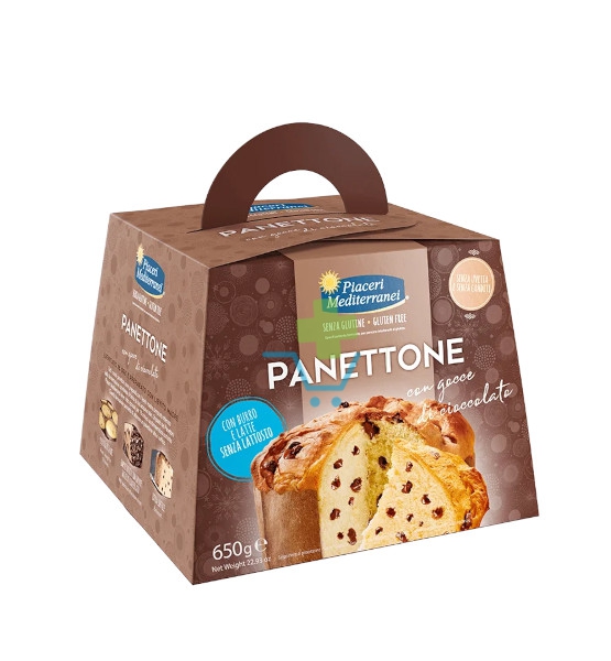 Piaceri Mediterranei Panettone con gocce di cioccolato 650g - senza glutine