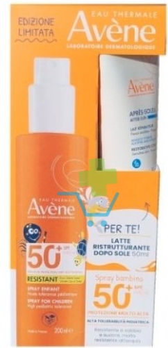 Avene Spray Bambino Protezione SPF50+ 200ml + Latte Doposole Ristrutturante