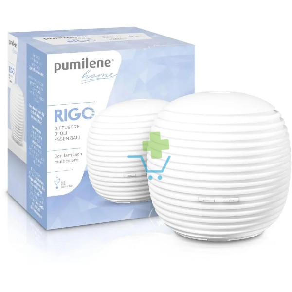 Pumilene Home Rigo Diffusore Oli Essenziali ad Ultrasuoni e Lampada Multicolore