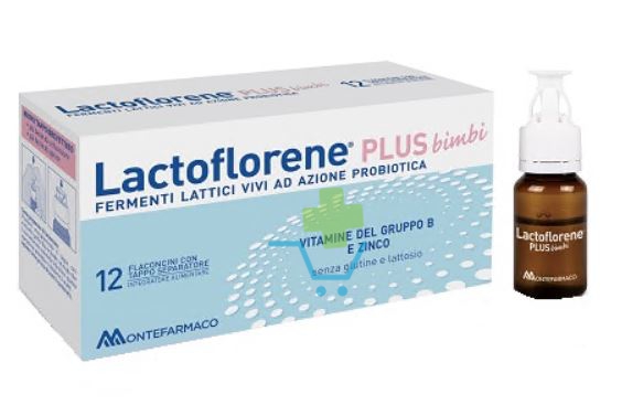 Lactoflorene Linea Fermenti Bimbi Integratore di Fermenti Lattici 12 Flaconcini