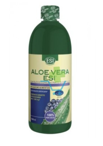 Esi Linea Depurazione e Benessere Aloe Vera Puro Succo Gusto Mirtillo 1000 ml
