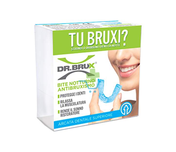 Dr. Brux Bite Dentale Arcata Superiore Notte Modellante Bruxismo Trasparente