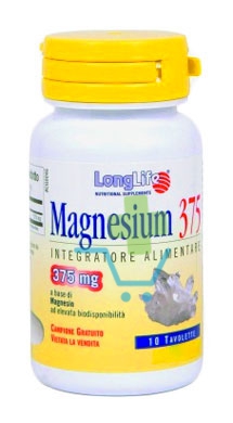 Long Life Linea Benessere dell'Organismo Integratore Magnesium 375 100 Tavolette