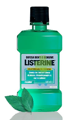 Listerine Linea Igiene Orale Collutorio Denti e Gengive Menta Forte 500 ml
