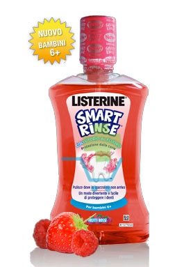 Listerine Linea Igiene Orale Collutorio Bambini Smart Rinse Frutti Rossi 500 ml