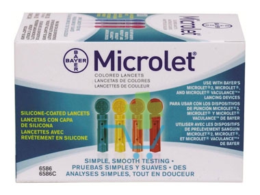 Bayer Diabete Linea Controllo Glicemia Microlet Lancets 25 Lancette Pungidito