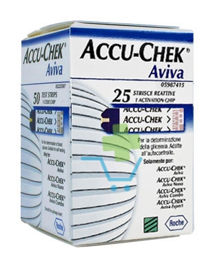 Accu-Chek Linea Controllo Glicemia Aviva 25 Strisce Rilevatrici
