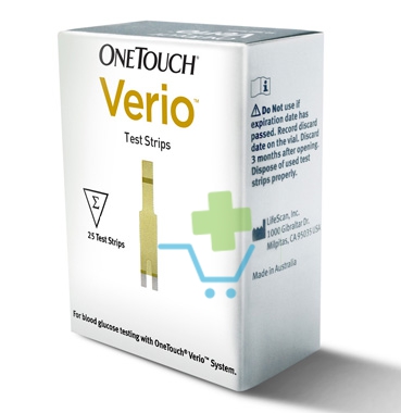 LifeScan OneTouch Linea Controllo Glicemia Verio 25 Strisce Reattive