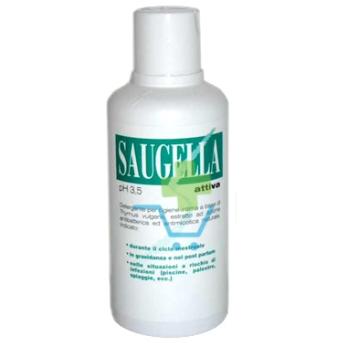 Saugella Linea Attiva Verde Dermoliquido Detergente Intimo Delicato 500 ml