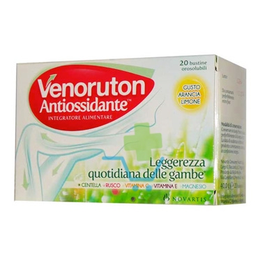 Novartis Linea Gambe Venoruton Antiossidante Integratore 20 Buste Orosolubili