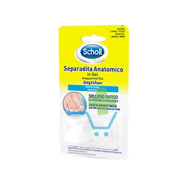 Scholl Linea Calli e Durezze Trattamento Dolore 2 Separadita Anatomici in Gel