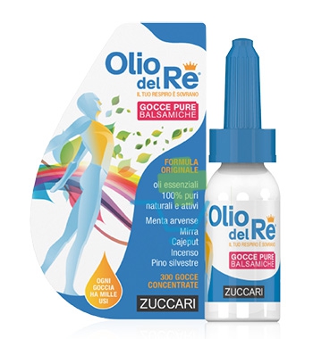 Zuccari Linea Olio del Re Repirazione Gocce Pure Balsamiche Oli Essenziali 10 ml