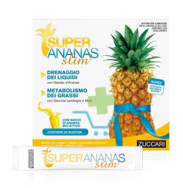 Zuccari Linea Drenante Super Ananas Slim Soluzione Fluida 25 Bustine 10 ml