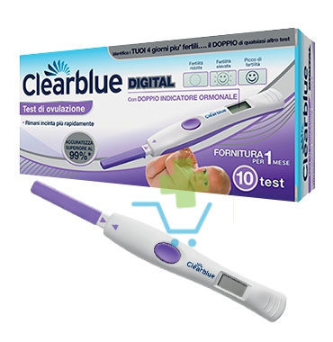 Clearblue Linea Gravidanza 10 Test di Ovulazione Digitali Doppio Indicatore Orm
