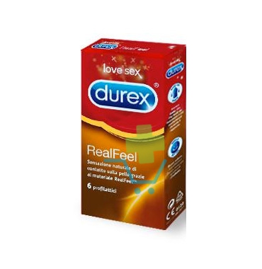 Durex Linea Feeling Contatto RealFeel Confezione con 6 Profilattici