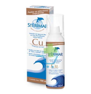 Sterimar Linea Pulizia e Salute del Naso CU Spray Nasale Acqua di Mare 100 ml