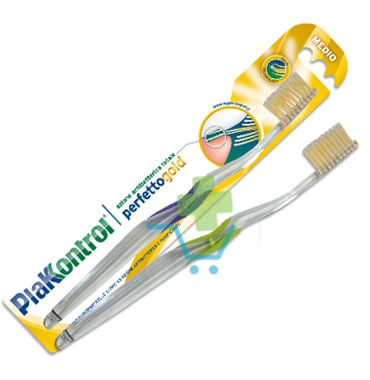 Plakkontrol Linea Igiene Dentale Quotidiana Perfetto Gold Spazzolino Antibatteri