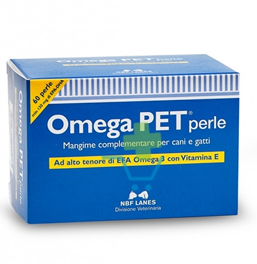 N.B.F. Lanes Linea Animali Domestici Omega Pet Integratore Cani e Gatti 60 Perle