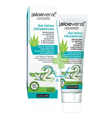 Zuccari Linea aloevera2 Gel d'Aloe Trattamento Intimo Lenitivo Lubrificante 80ml