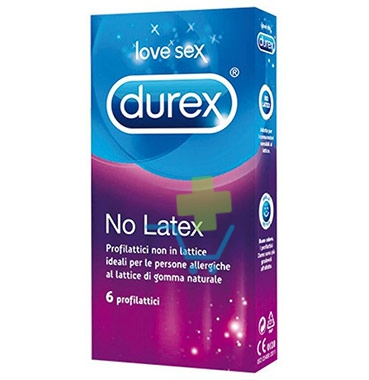 Durex Linea No Latex Forma Classica Senza Lattice Confezione con 6 Profilattici