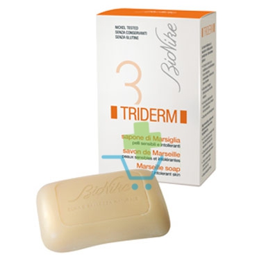 BioNike Triderm Linea Detergenza Quotidiana Sapone Solido di Marsiglia 100 g