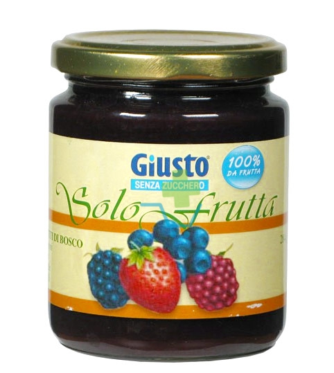Giusto Linea Senza Zucchero Solo Frutta 100% Marmellata di Frutti di Bosco 284 g