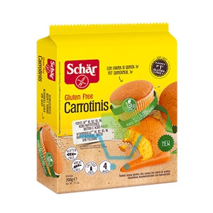 Schar Linea Dolci e Biscotti Carrotinis Tortine Morbide alla Carota 200 g