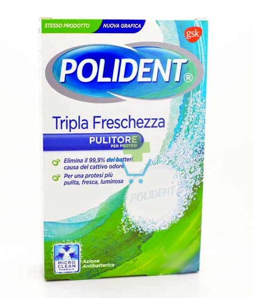 Polident Linea Protesi Dentali Tripla Freschezza 66 Compresse Effervescenti