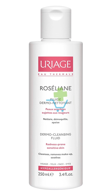 Uriage Linea Lenitiva Roseliane Fluido Dermo Detergente Pelli Arrossate 250 ml
