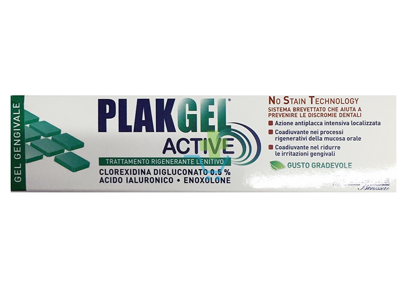 Polifarma Linea Igiene Dentale Plak Gel Active 0,5 con Acido Ialuronico 30 ml
