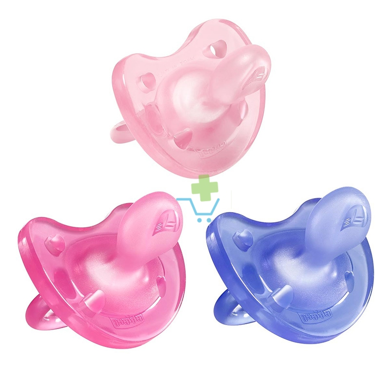 Chicco Linea Allattamento Gommotto Colorato in Silicone 6-12 Mesi 2 Gommotti