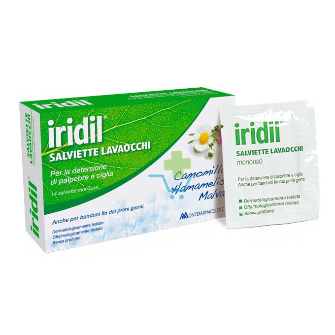 Montefarmaco Linea Dispositivi Medici Oftalmici Iridil 14 Salviette Lavaocchi