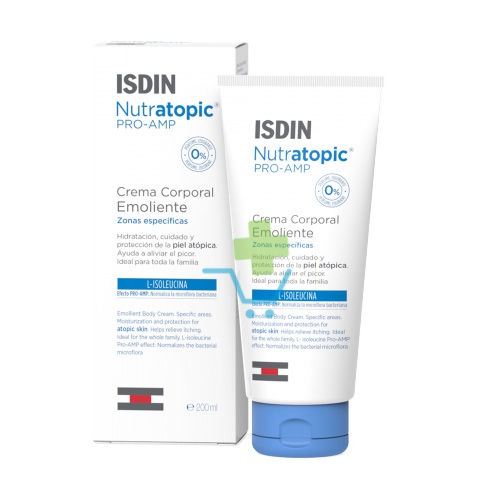 ISDIN Linea Nutratopic Pro-AMP Crema Emolliente Trattamento Lenitivo Corpo 200ml