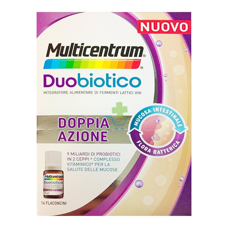 Multicentrum Linea Intestino Sano Duobiotico Integratore Fermenti 16 Flaconcini