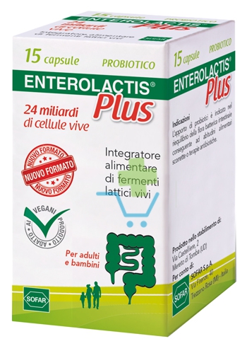 Sofar Linea Intestino Sano Enterolactis Integratore Fermenti Lattici 15 Capsule