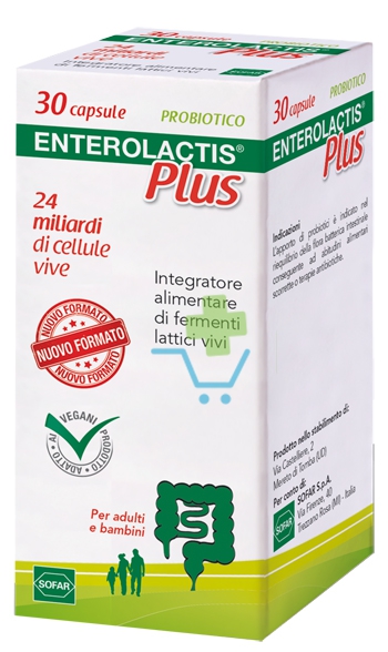 Sofar Linea Intestino Sano Enterolactis Integratore Fermenti Lattici 30 Capsule