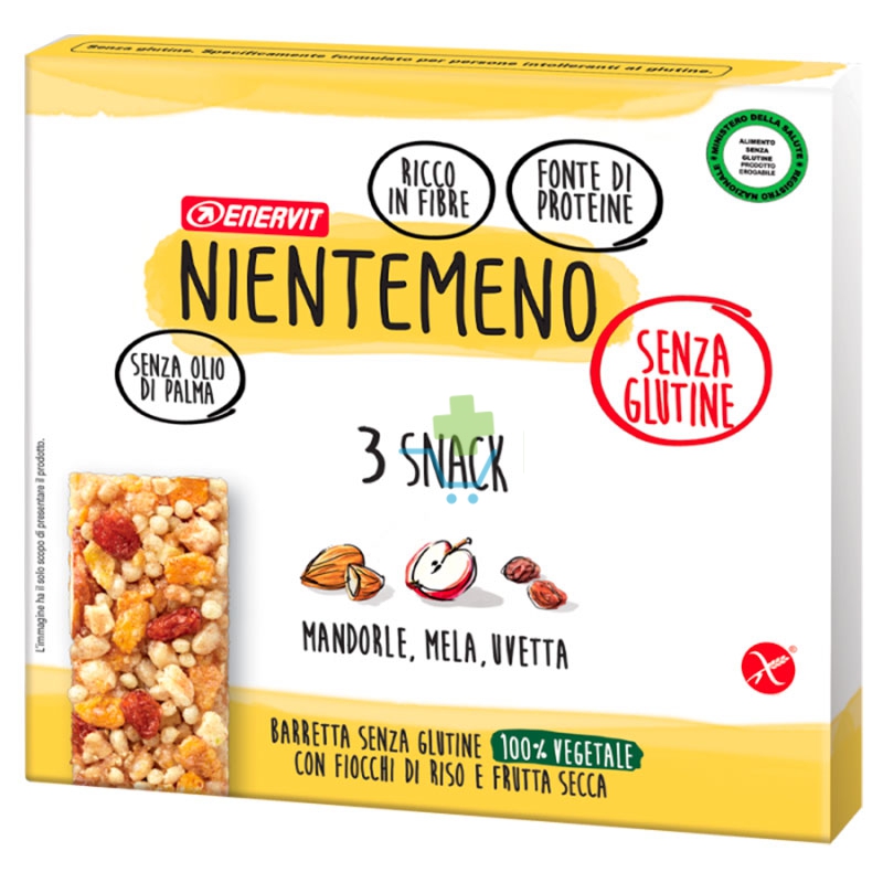 Enervit Linea no Glutine Nientemeno Barretta Mandorle, Mela, Uvetta E Cannella