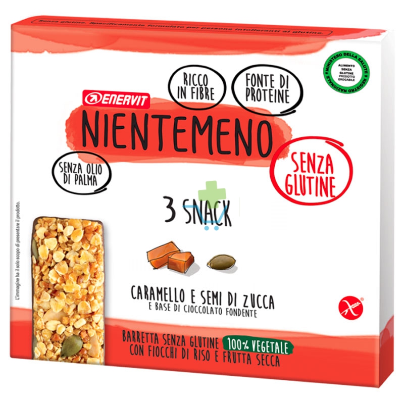 Enervit Linea no Glutine Nientemeno Barretta Caramello e Semi di Zucca