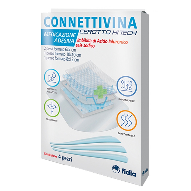 Fidia Linea Dispositivi Medici Connettivina Cerotto HI Tech 4 pezzi mix